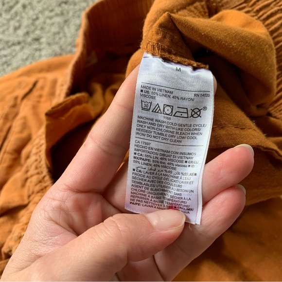 Old Navy Linen Blend Straight Leg Cropped Pants Size Medium - Picture 6 of 8